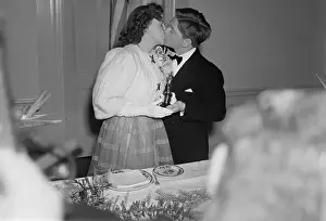 Mickey Rooney Kissing Judy Garland