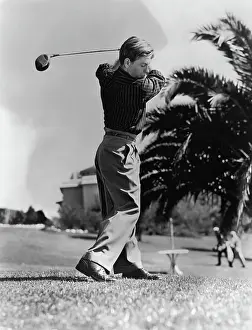Mickey Rooney Playing Golf