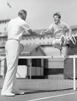 Mickey Rooney Shaking Hands with William Tilden
