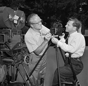 Mickey Rooney Using Camera