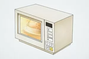 Microwave oven, elevated view