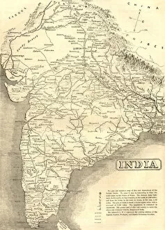 Indian Culture Gallery: Mid-Victorian map of India
