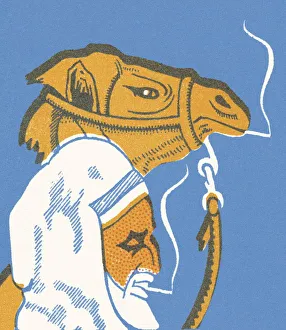 Images Dated 11th November 2010: Middle eastern man and camel