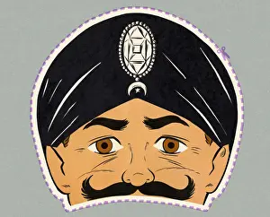 Sultan Prints: Middle Eastern Man Mask
