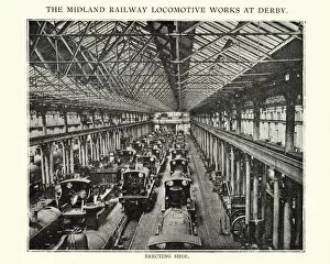 Images Dated 24th January 2017: Midland railway locomotive works at Derby, 1892
