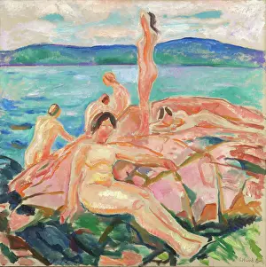 Prints of Midsummer, 1915. Creator: Edvard Munch. (Photo by Heritage Art/Heritage Images via Getty Images) Where emotion becomes image, and every image speaks a thousand whispers.: Midsummer