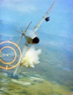 MIG-17 Getting Hit on Wing