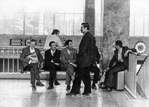 Interiors Prints: Migrant workers at at Vienna West railway station 1973