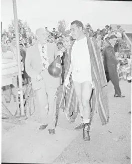 Mike Jacobs Visiting Joe Louis at Camp
