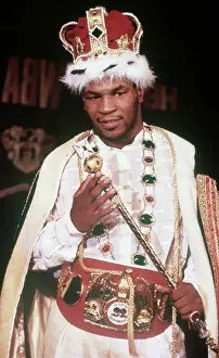 Scepter Prints: Mike Tyson in Cape and Crown, Holding Scepter