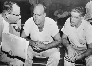 Milam Prints: Milam and Bryant Conferring with Attorney