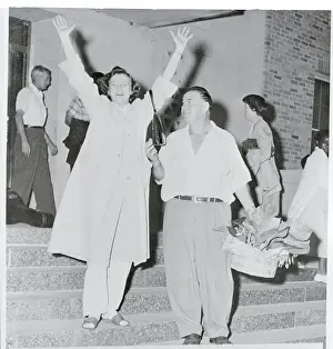 Mildred Babe Zaharias Leaving Hospital