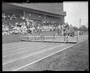 Mildred Didrickson and Opponents Running at Track Meet