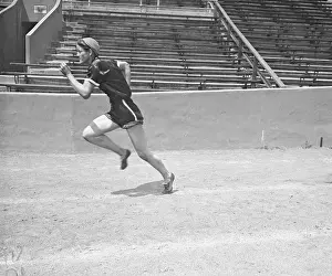 Sprinting Prints: Mildred Didrickson Running on Track