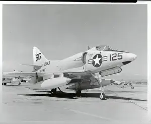 Military Airplane on Runway
