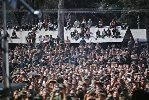 Lai Khe Prints: Military Audience Waiting for Bob Hope in Vietnam