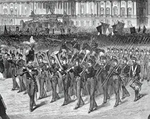 Inauguration Prints: Military Band Marching In Front Capitol