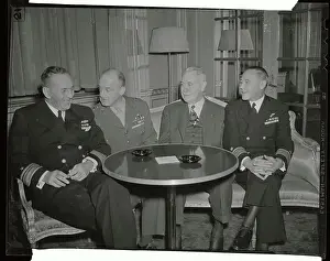 Robert R Prints: Military Leaders Seated at Table