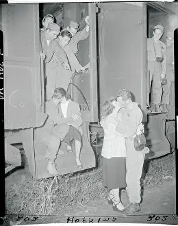 Military Men Saying Goodbye