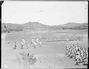 Military Officers Conducting a Review of Sailors