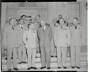 Military Officers With President