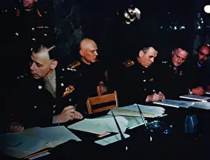 Reims Prints: Military Officers Sitting at Table