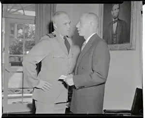 Rickover Prints: Military Officers Standing in Office