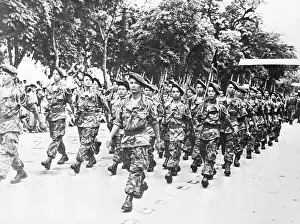 Hanoi Prints: Military Parade; Troops In Fatigues Marc