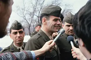 Military Suspect Talking to Reporters