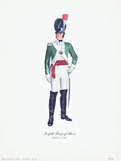 Lac0051 Prints: US Military Uniform, Norfolk Troop Of Horses