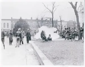 Tennessee Prints: Militiamen Releasing Tear Gas in Tennessee