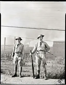 Youngstown Prints: Militiamen Stand Guard at Factory