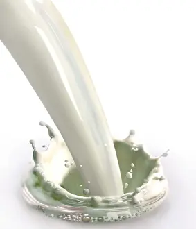 Splash Prints: Milk being poured