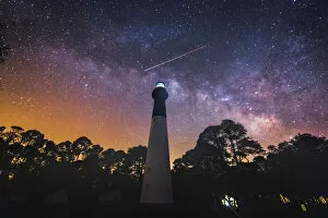 Fine Art Collection: Under the Milky Way at Hunting Island Light House