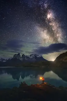 Milky Way at Lago Pehoe, Torres del Paine National Park