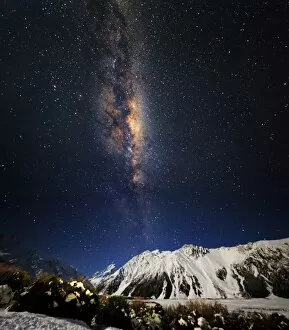 Images Dated 9th August 2016: Milky Way over Mount Cook
