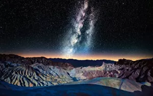 Images Dated 8th August 2015: The Milky Way over Zabriskie Point, Death Valley