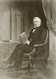 Millard Fillmore Sits In Chair W/Book