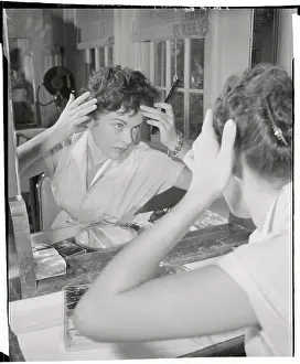 Milly Vitale Grooming Herself in Mirror