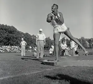 Plainfield Prints: Milt Campbell in Shot Put Throwing Position