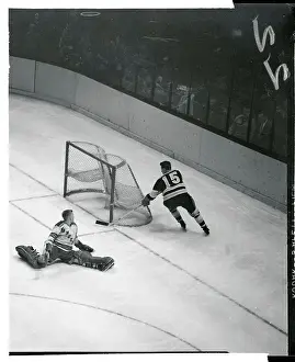 Milt Schmidt Scoring a Goal