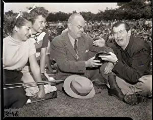 Marlene Bauer Prints: Milton Berle with John Snyder and Bauer Sisters