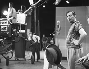 Filming Prints: Milton Berle At Microphone For Tv Show