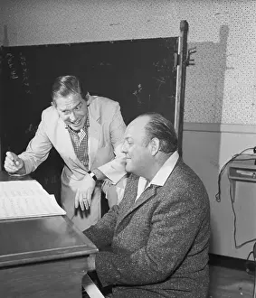 Milton Berle at Piano with Billy May