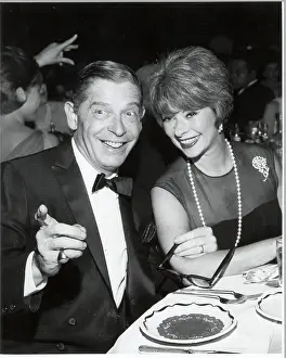 Milton Berle Seated W/Wife At Table