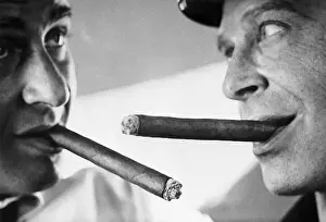 Milton Berle and Sid Caesar with Cigars