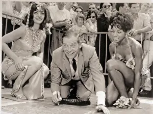 Milton Berle Signing in Cement at World's Fair