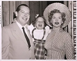 Milton Berle with Wife Joyce and Vicki Berle