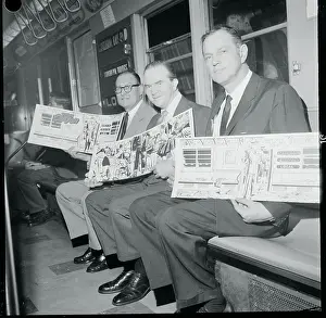 Milton Caniff with Transit Authority Officials