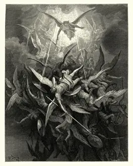 Speculative Being Prints: Miltons Paradise Lost - Gustave Dore - Almightly Power